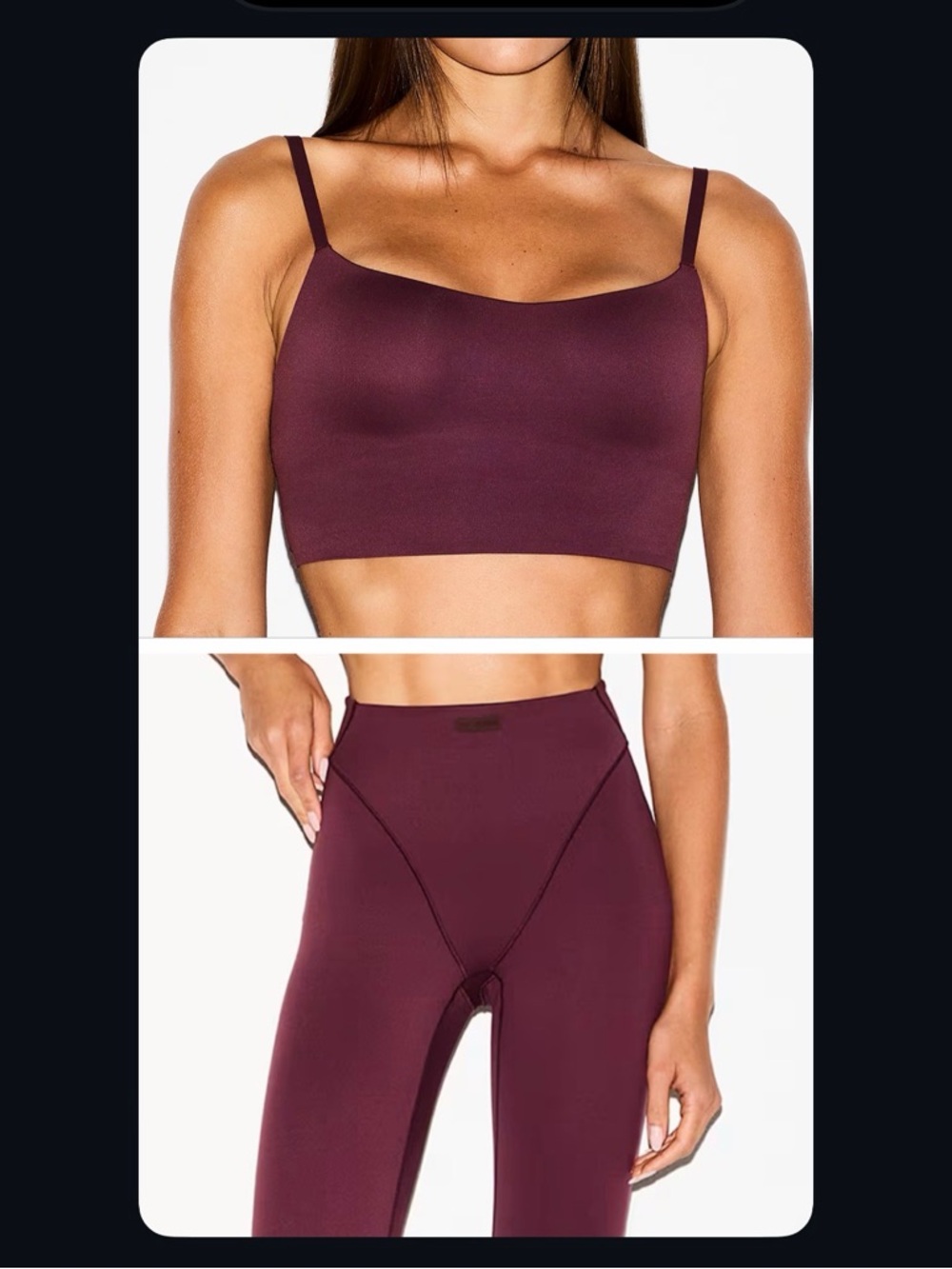 NWT Nike Skims V Panel Legging & Cami Longline Bra